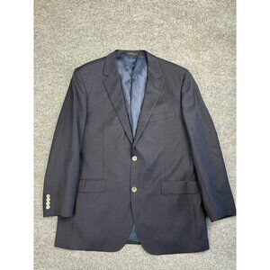 Byron British Style Blazer Men's 56 Blue 100% Wool Floating Chestpiece